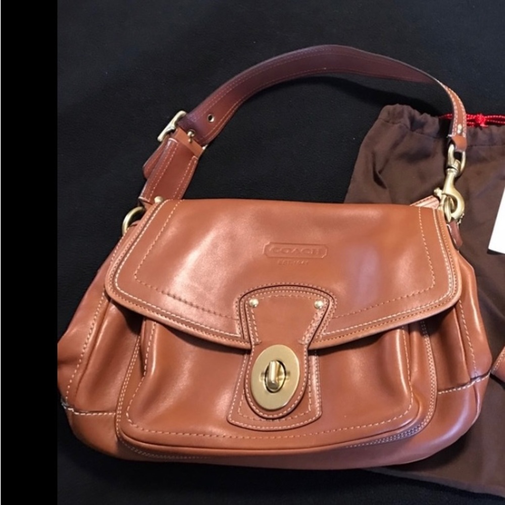 Coach saddle leather bag